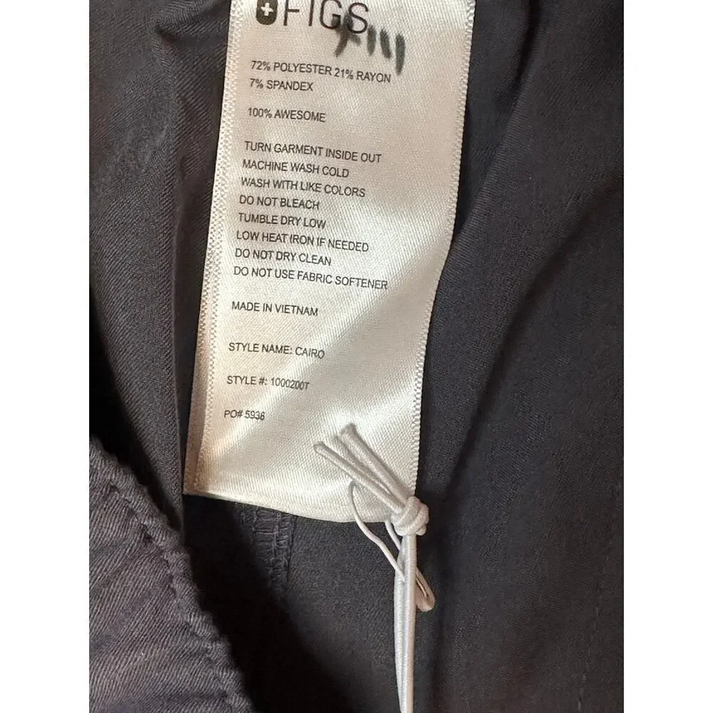 NWT‎ Figs Cairo Cargo Scrub Pants CHARCOAL XL Tall